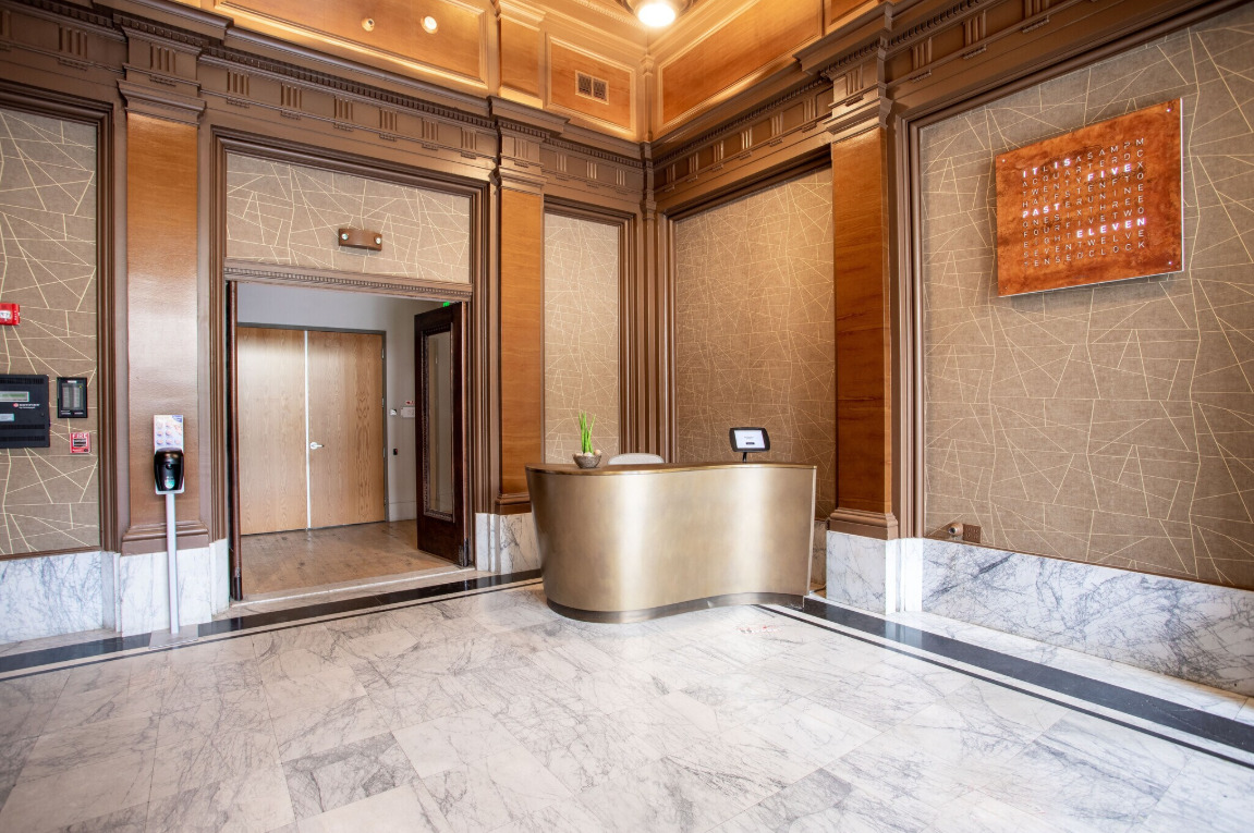 Interior of the building lobby